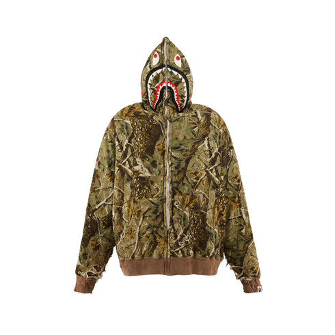 SAINT MXXXXXX Bape Zip Hoodie Shark Mens Apparel